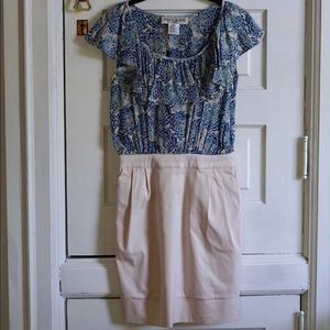 Paul and Joe silk dress with blue floral print